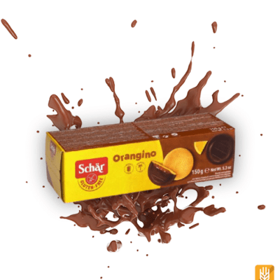 Orangino - Polomáčané coko piškóty s pomarančovým želé (150g) - Schär