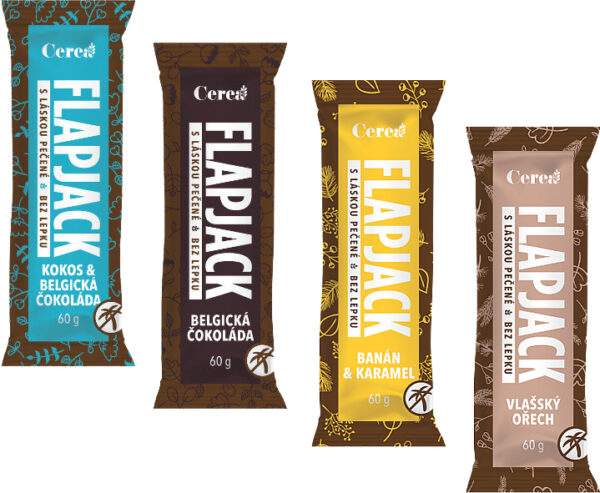 Cerea Tyčinka Flapjack bezlepková 60g - Tyčinka belgická čokoláda