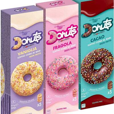 Doves farm Šišky s cukrovou polevou bez lepku 3x37g - Donuts - Kakao