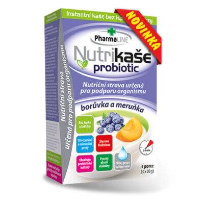 NUTRIKAŠA Probiotic čučoriedka a marhuľa 3 x 60g