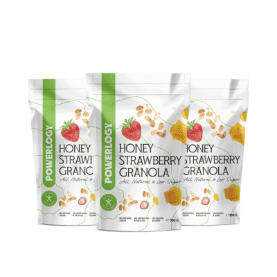 Powerlogy Honey Strawberry Granola 3 x 350 g