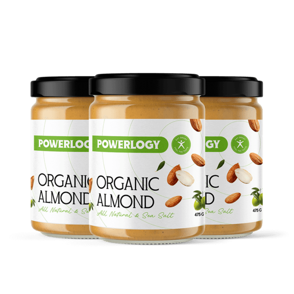 Powerlogy Organic Almond Cream 3 x 475 g