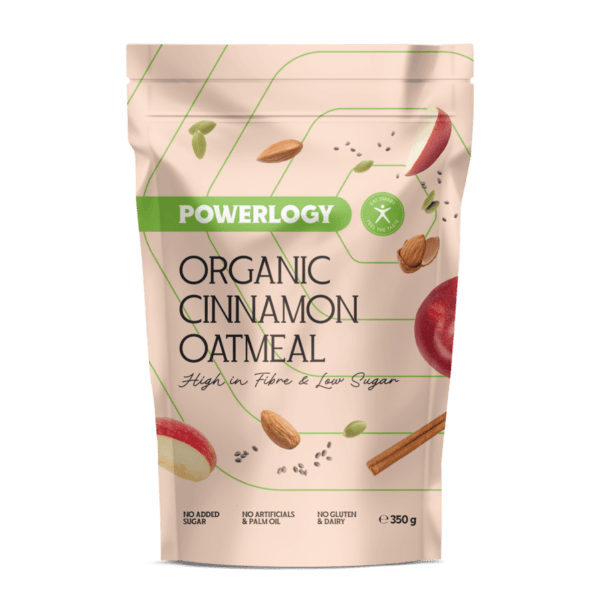 Powerlogy Organic Cinnamon Oatmeal 350 g