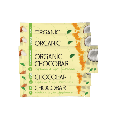 Powerlogy Organic Kurkuma Chocobar 6 x 50 g