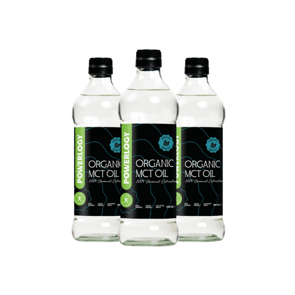 Powerlogy Organic MCT Oil 3 x 500 ml