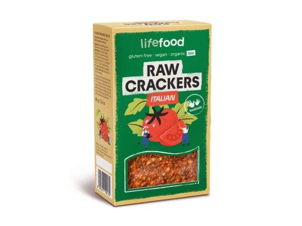 BIO RAW zeleninové krekry talianske, 90 g - Lifefood