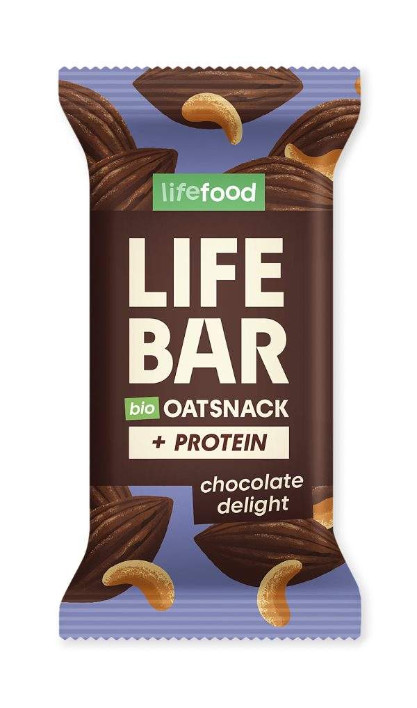 Bio proteínová ovsená tyčinka čokoládová, 40 g - Lifefood