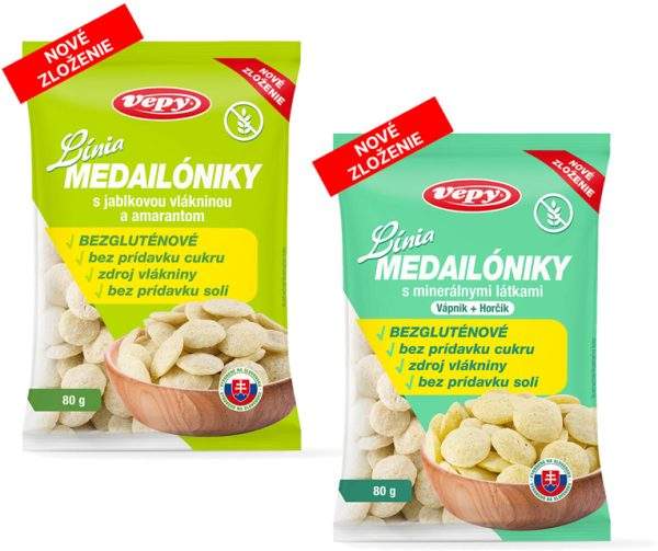 Vepy Medajlóniky Línia bez lepku a pridaného cukru 80g - Medajlóniky s minerálmi