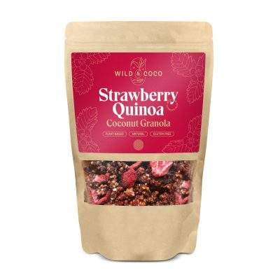 Kokosová granola Jahody & quinoa, 220 g - WILD&COCO