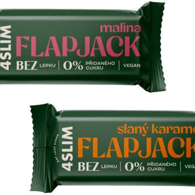 4Slim Flapjack tyčinka bez pridaného cukru a bezlepková 55g - Flapjack slaný karamel