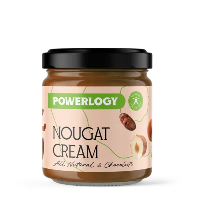 Chrumkavý BIO Powerlogy orieškový nugát 60 %