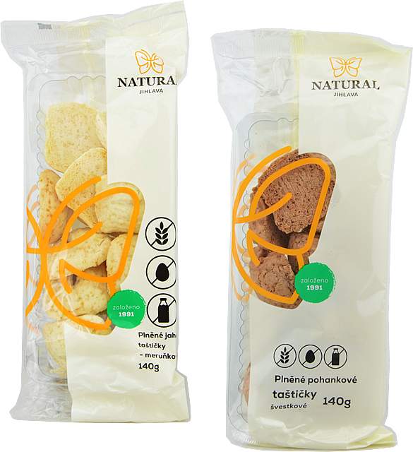 Natural Jihlava Ovocné taštičky bezlepkové 140g - Ryžové taštičky s višňovou náplňou