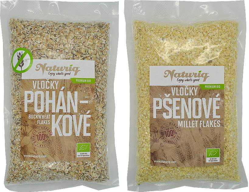 Naturiq Vločky Premium BIO bezlepkové 250g - Vločky pšenové