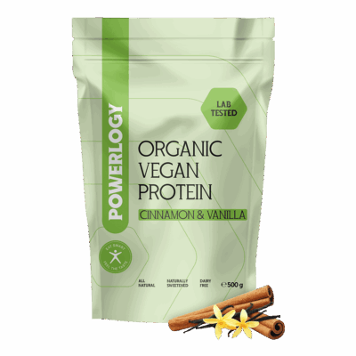 Powerlogy Organic Vegan Protein Cinnamon & Vanilla 500 g