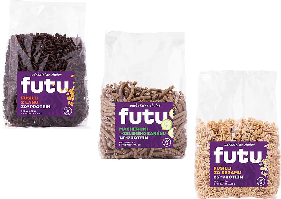 FUTU Paleo cestoviny bezlepkové - DOPREDAJ 250g - Makaróny zo zelenej banánovej múky