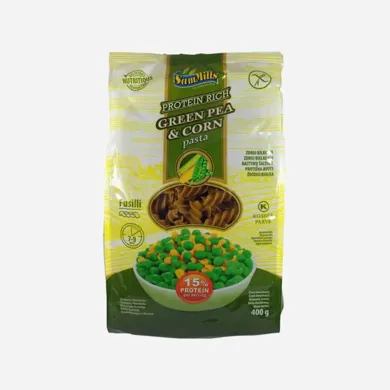 Bezlepkové kukuričné cestoviny - Fusilli zo zeleného hrachu 400 g