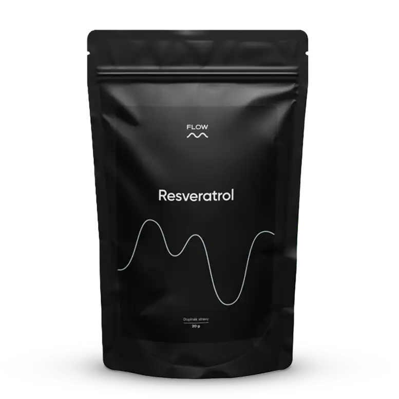 Flow Resveratrol 20 g Prírodný polyfenol aktivujúci sirtuíny – gény dlhovekosti – pre spomalenie starnutia