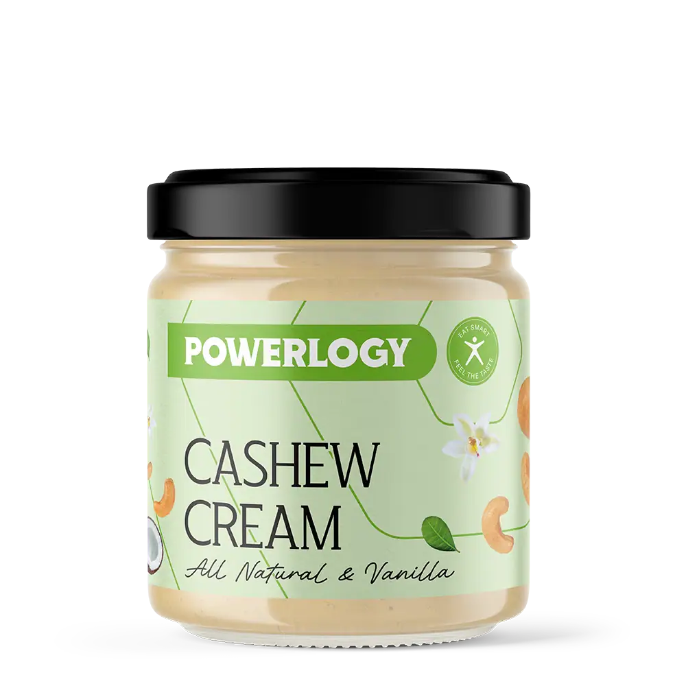 Powerlogy Cashew Cream 330 g Najpredávanejšie balenie kešu krému s kokosom a štipkou vanilky