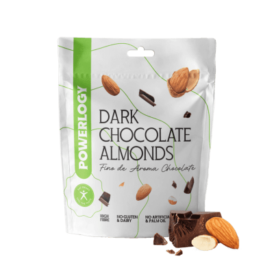 Powerlogy Dark Chocolate Almonds 100 g