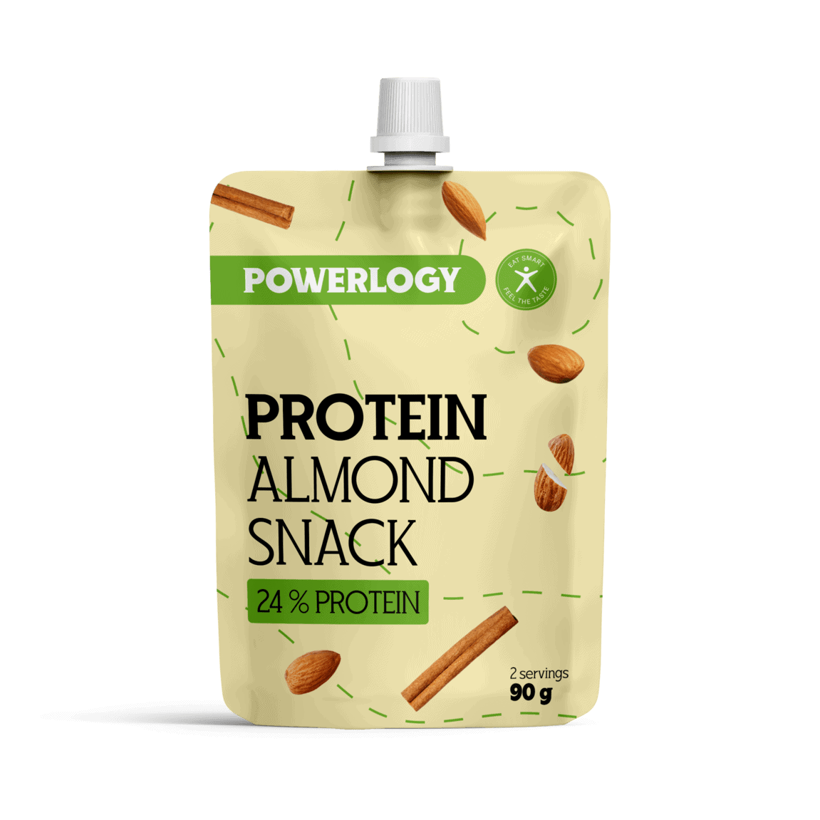 Powerlogy Protein Almond Snack 90 g Proteínový mandľový krém s kolagénom