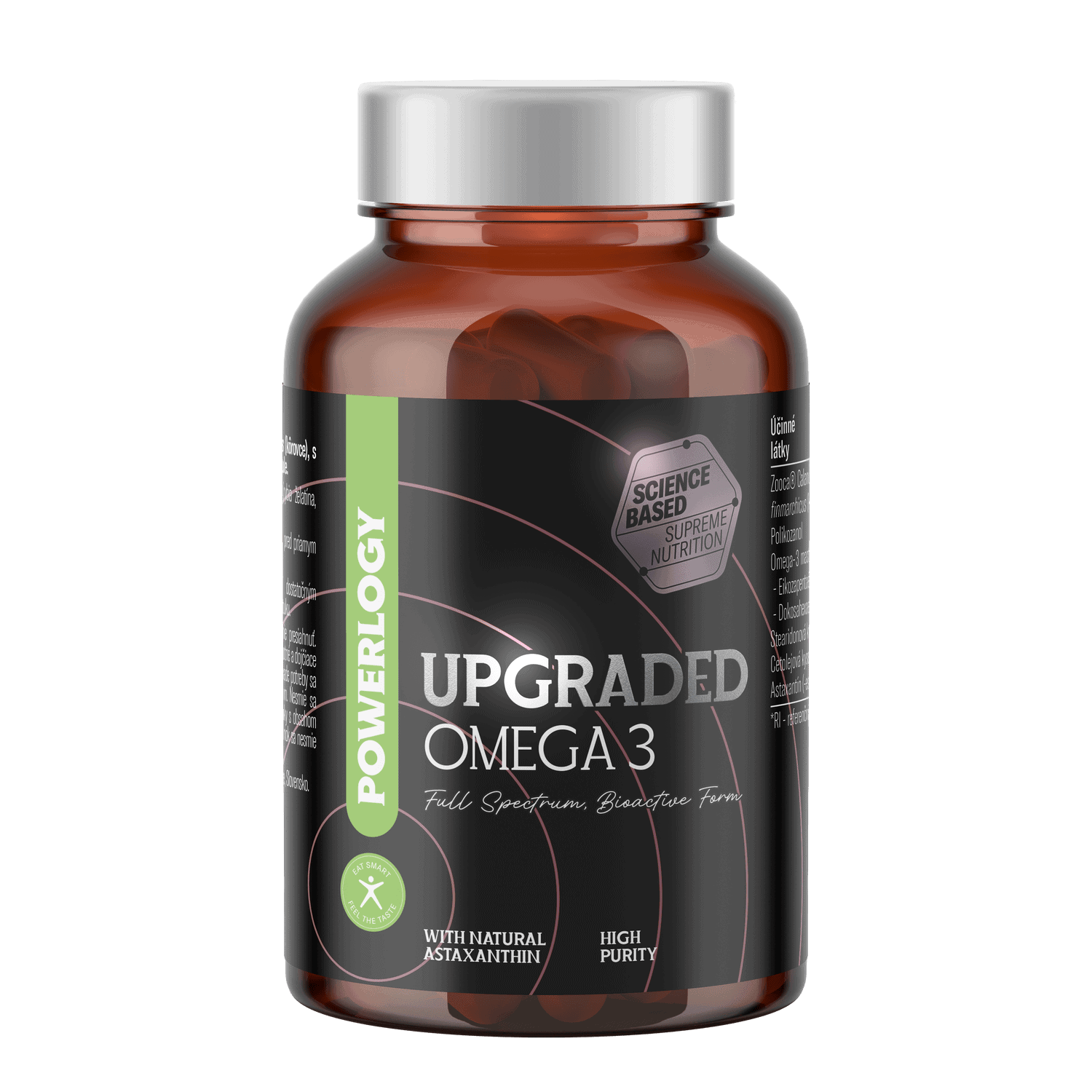 Powerlogy Upgraded Omega 3 60 kapsúl Omega-3 mastné kyseliny EPA a DHA s astaxantínom