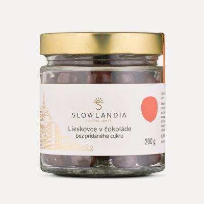 Lieskovce v tmavej čokoláde bez cukru 200g