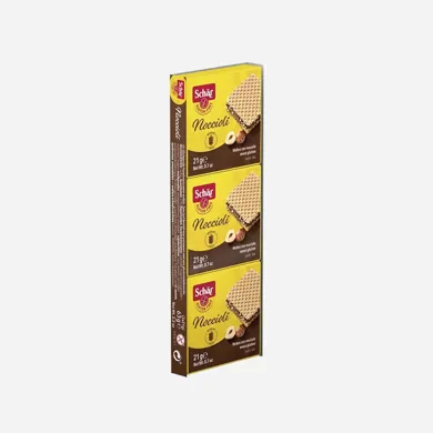 Bezlepkové oblátky s lieskoorieškovou náplňou Nocciolí 3x21 g 63 g
