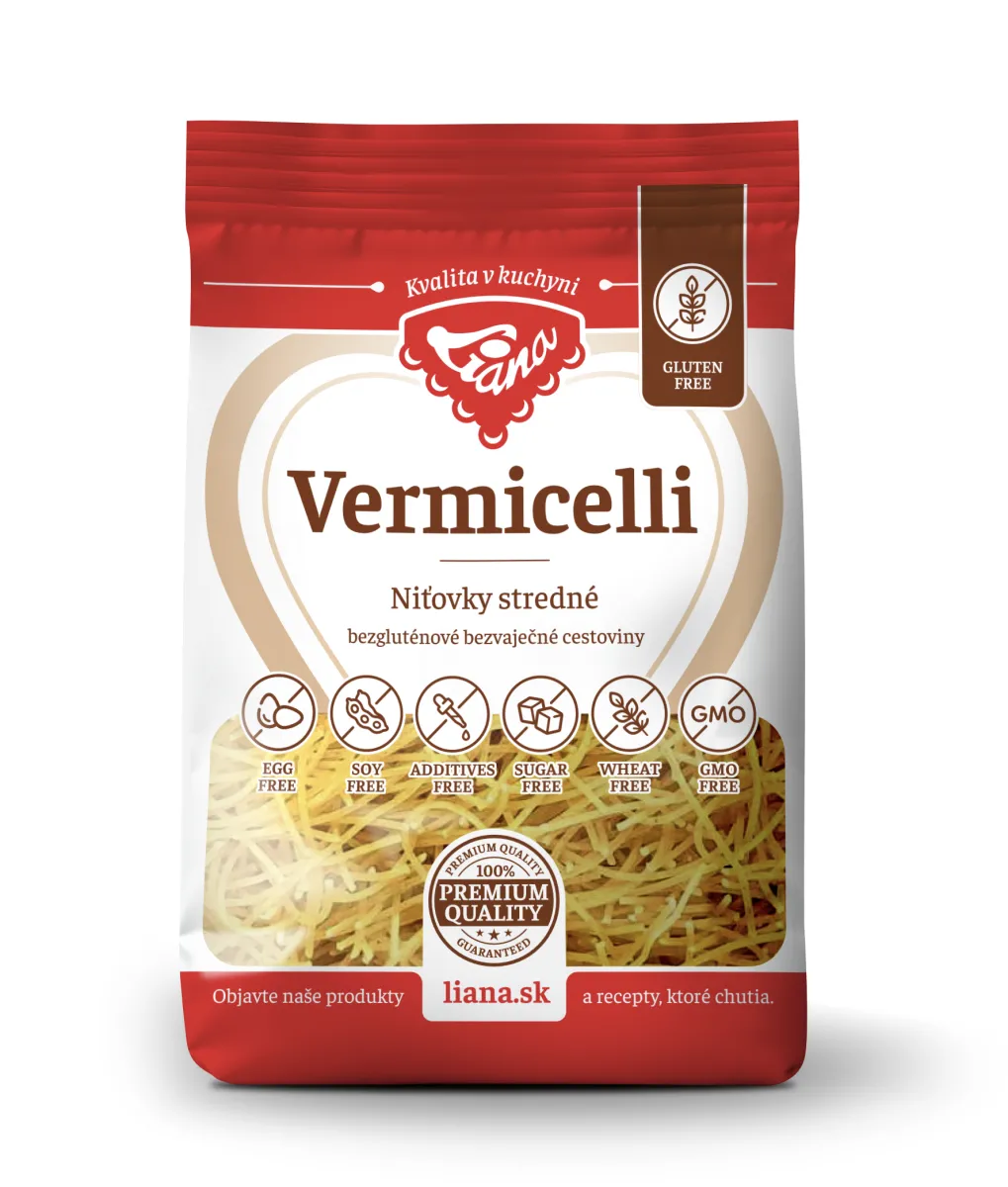 Liana Vermicelli Niťovky stredné cestoviny bezlepkové 200 g