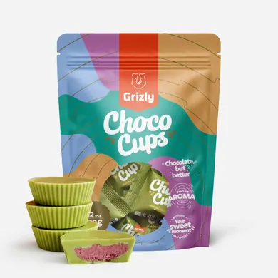 Choco Cups matcha čokoláda & malina 120 g