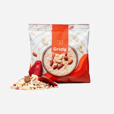 Ovsená kaša biela čokoláda a jahoda 60 g