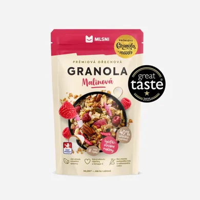 Prémiová granola Chrumkava Malinová 400 g