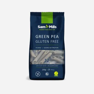 Bezlepkové Penne zo zeleného hrášku 250 g