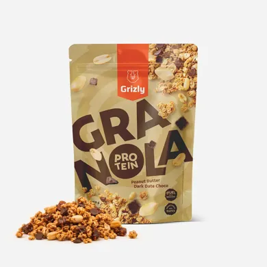 Granola s proteínom arašidové maslo a datľové čoko pecičky 450 g