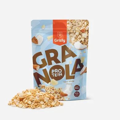 Granola s proteínom biela čokoláda a kokos 450 g