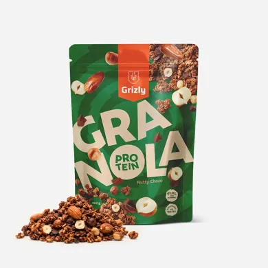 Granola s proteínom lieskový oriešok a datľová čoko 450 g
