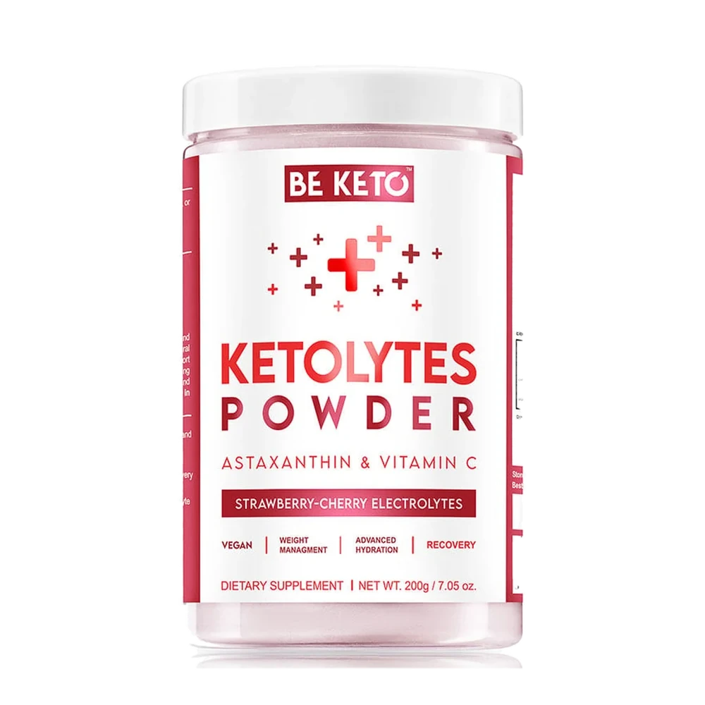 BeKeto Keto Electrolytes Strawberry-Cherry 200 g Elektrolyty s horčíkom