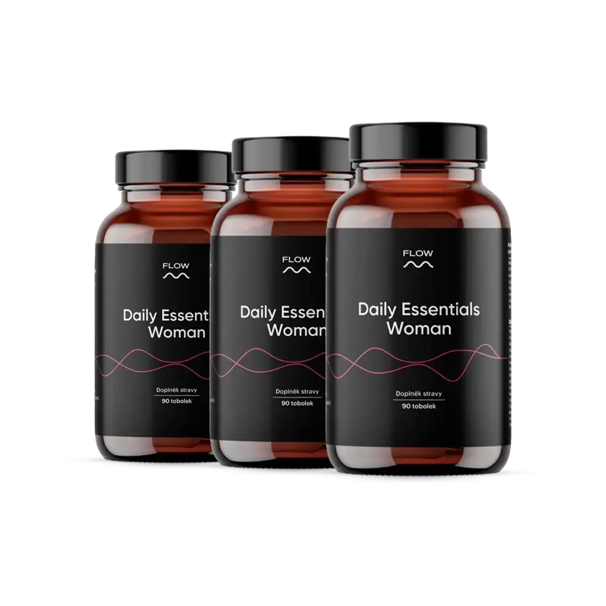Flow Daily Essentials Woman 3 x 90 kapsúl Komplex 28 mikroživín v bioaktívnych formách pre každodenné zdravie zaneprázdnenej ženy