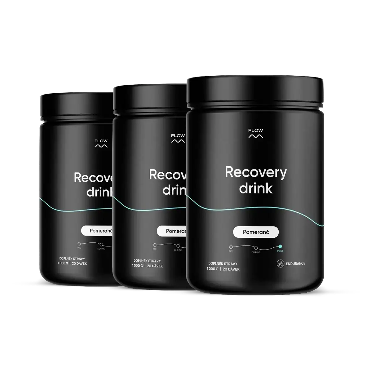 Flow Recovery drink 2.0 - Pomeranč 3 x 1000 g Komplexný regeneračný nápoj so 6 g EAA