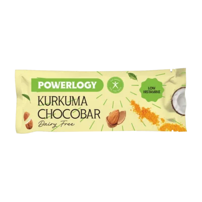 Powerlogy Kurkuma Chocobar 50 g Biela čokoláda s mandľami a kurkumou