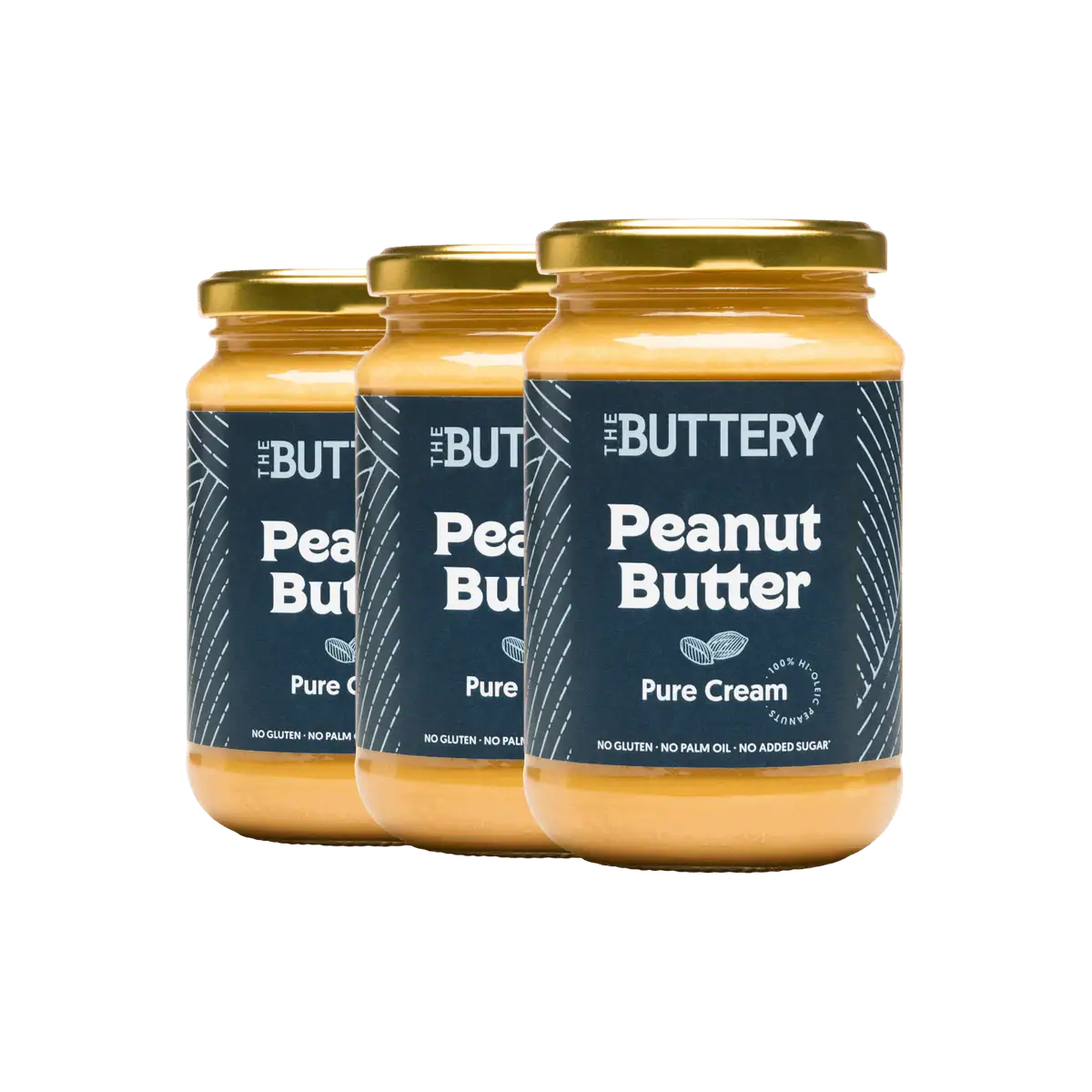 The Buttery Pure Cream 3 x 350 g Jemné arašidové maslo z kvalitných sucho pražených hi-oleic arašidov