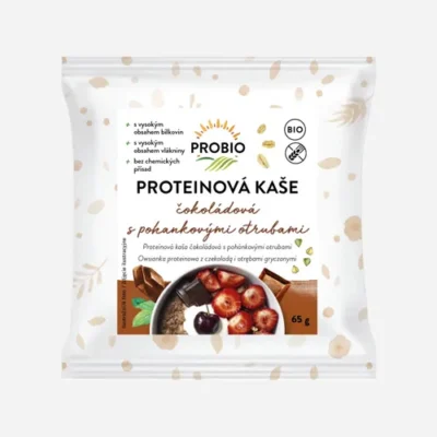 Kaša proteínová čokoládová s pohánkovými otrubami BIO 65 g