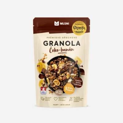 Prémiová granola Chrumkava Čoko-banán 400 g
